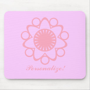 Bursting with Life Flower Mousepad, Pink Mouse Mat