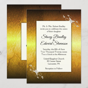 Bursting Yellow Haze Wedding Invitation