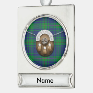 Burt Tartan And Sporran Silver Plated Banner Ornament