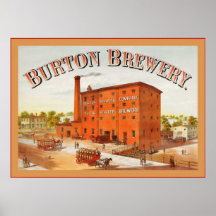 Burton Brewing Company ~ Vintage Advertising Poster