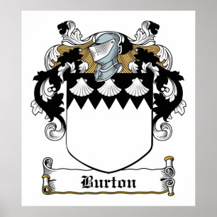 Burton Family Crest Poster