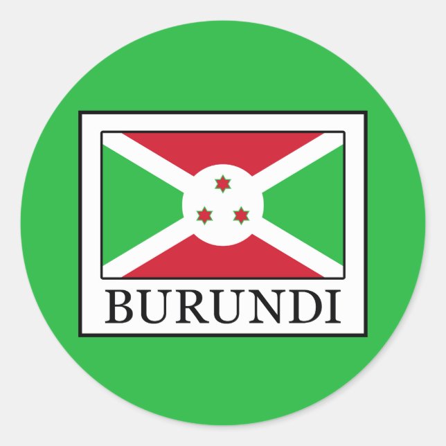 Burundi Classic Round Sticker (Front)