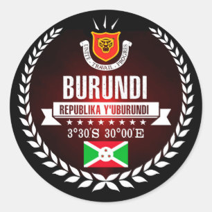 Burundi Classic Round Sticker