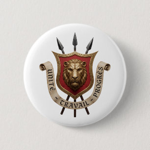 Burundi coat arms country flag symbol emblem lion 6 cm round badge