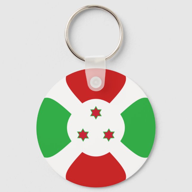 Burundi Fisheye Flag Keychain (Front)