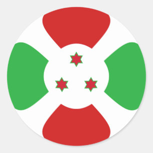 Burundi Fisheye Flag Sticker