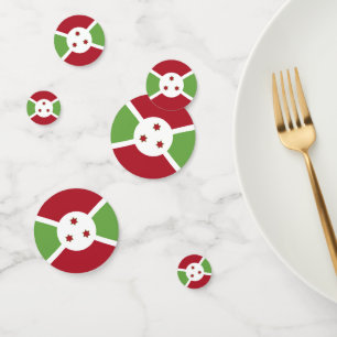 Burundi flag confetti