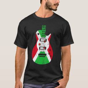 Burundi Flag Guitar Vintage Musician T-Shirt