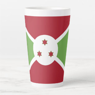 Burundi flag latte mug