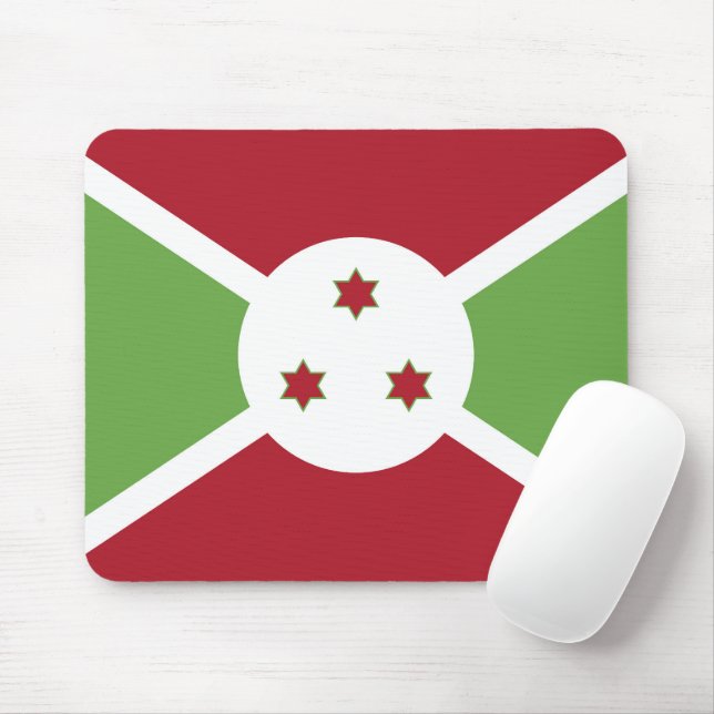 Burundi flag mouse mat (With Mouse)