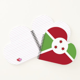 Burundi flag notebook