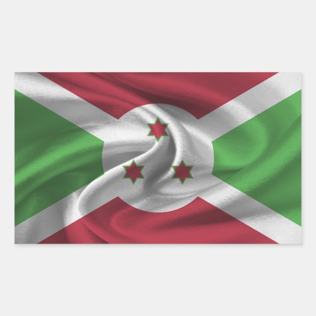 Burundi Flag Rectangular Sticker (Front)