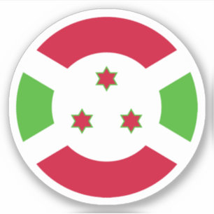 Burundi Flag Round Sticker