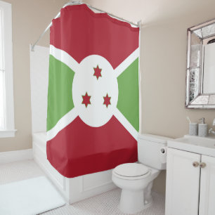 Burundi flag shower curtain