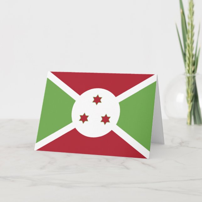 Burundi flag thank you card (Front)