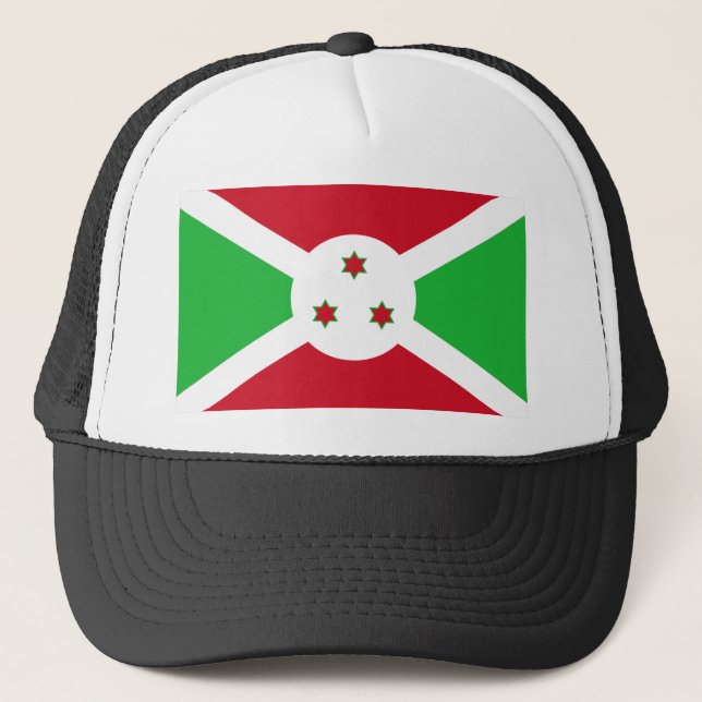 Burundi Flag Trucker Hat (Front)