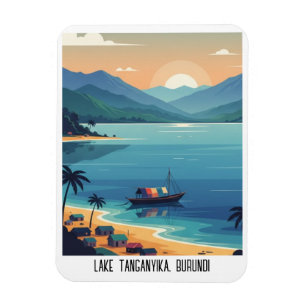Burundi Lake Tanganyika Travel Magnet