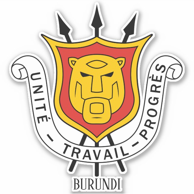 Burundi National Coat Of Arms Patriotic (Front)