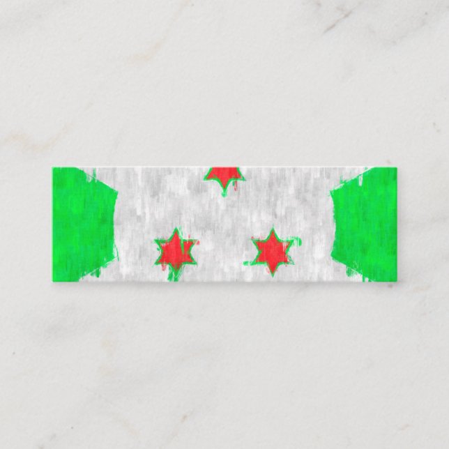 Burundi Oil Painting Drawing Mini Business Card (Front)