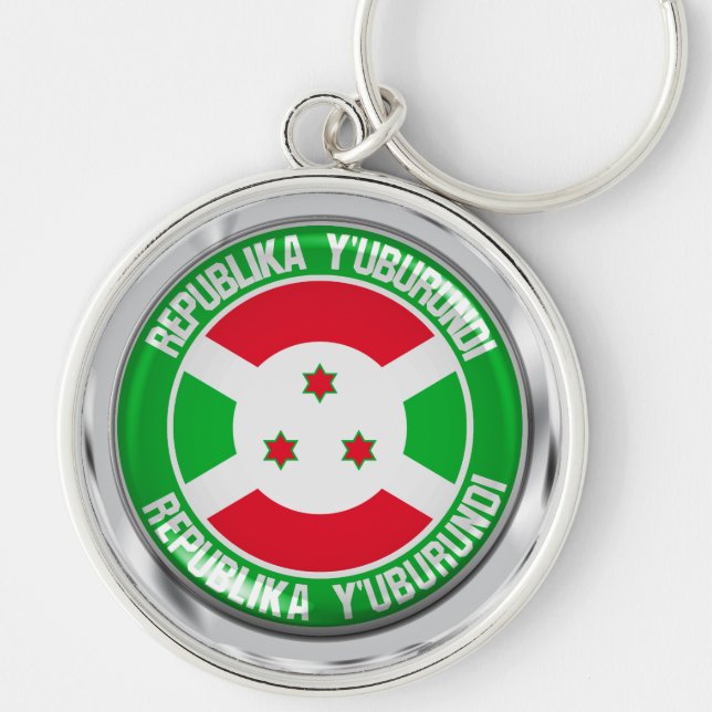 Burundi Round Emblem Key Ring (Front)