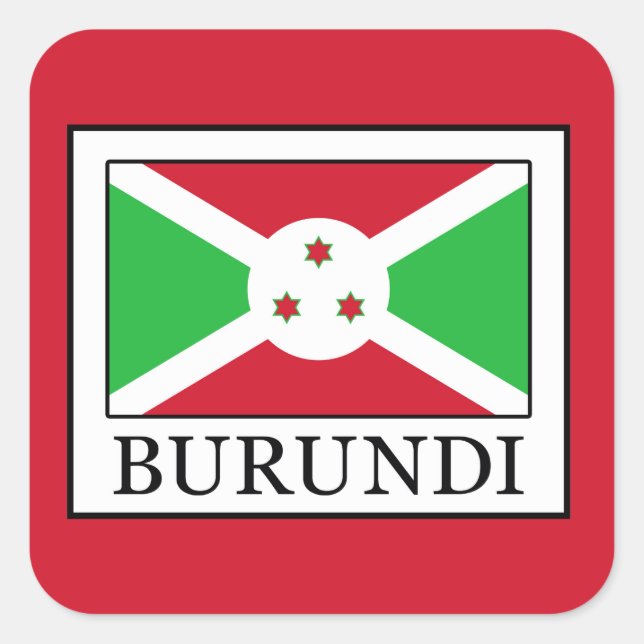 Burundi Square Sticker (Front)