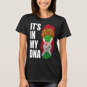 Burundian And Kyrgyzstani Mix DNA Heritage Flag T-Shirt
