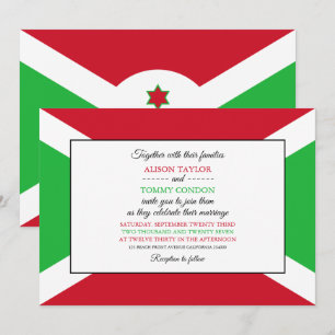 Burundian Flag, Flag of Burundi Wedding Invitation