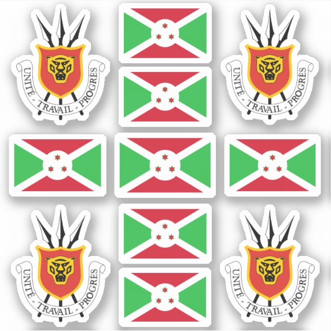 Burundian national symbols /Coat of arms and flag (Front)