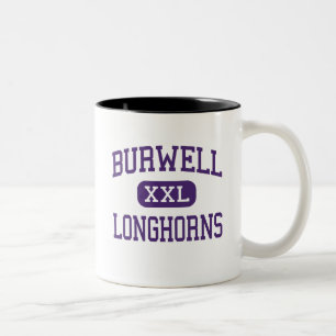 Burwell - Longhorns - High - Burwell Nebraska Two-Tone Coffee Mug