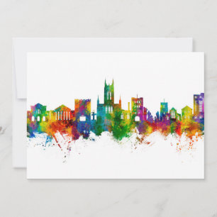 Bury St Edmunds England Skyline Invitation