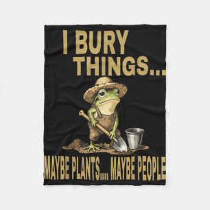Bury things maybe plants maybe people funny frog fleece blanket