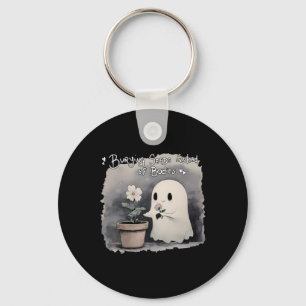 Burying Seeds Instead Of Bodies Funny Cute Ghost H Key Ring