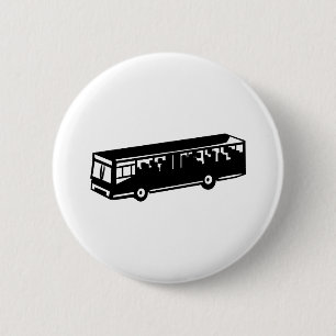 Bus 6 Cm Round Badge