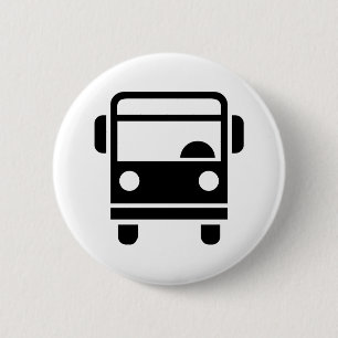 Bus 6 Cm Round Badge