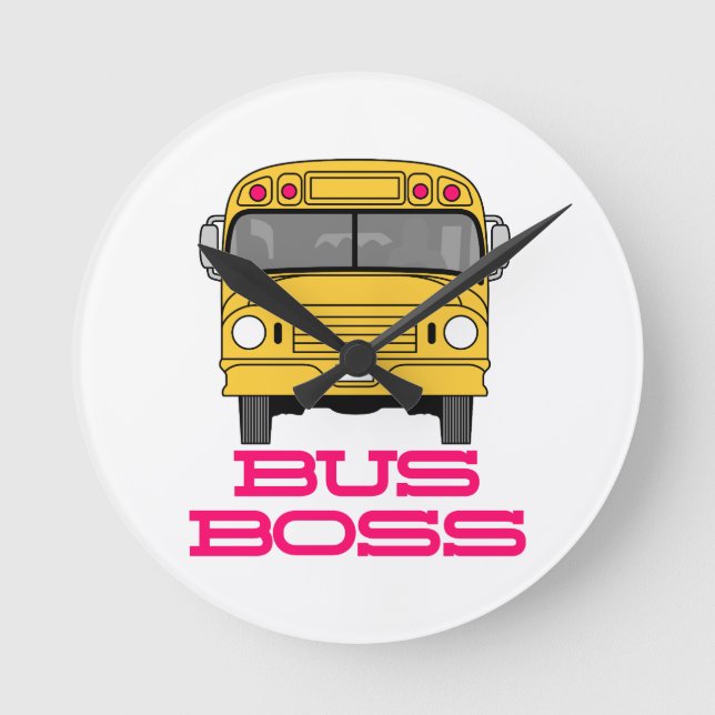 Bus Boss Round Clock (Front)