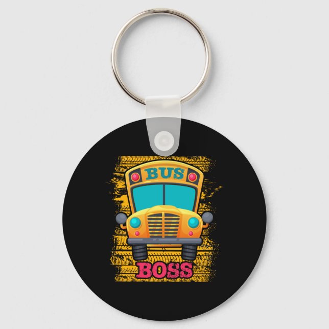 Bus Boss - School Bus Driver Appreciation Key Ring (Front)
