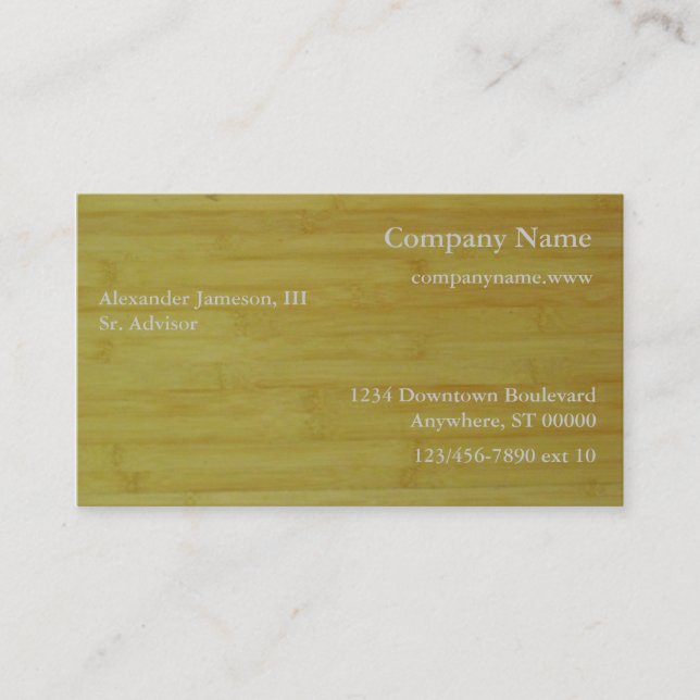 Bus. Card - Bamboo boards (Front)