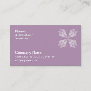 Bus. Card - Diamond Petals Pieced Work