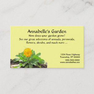 Bus. Card - Gardening business - Calendula