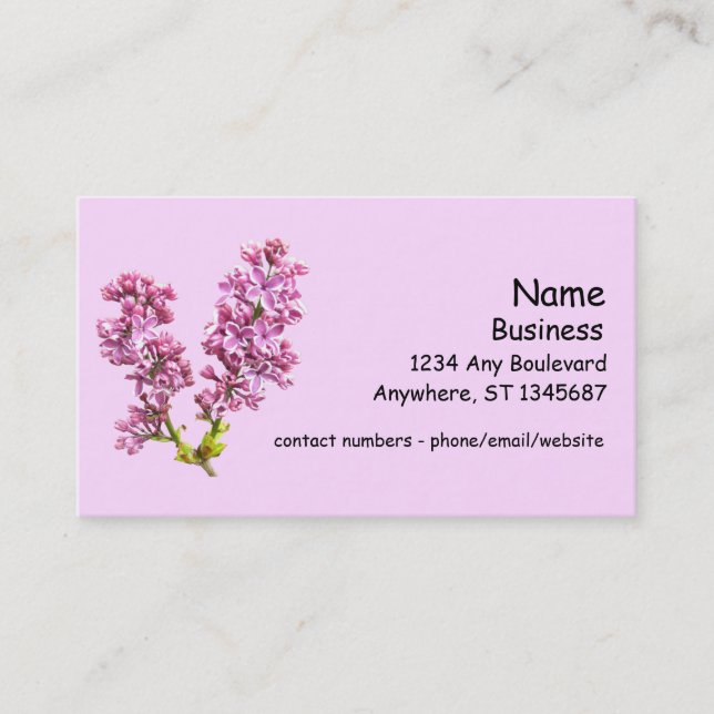 Bus. Card - Lilacs (Front)