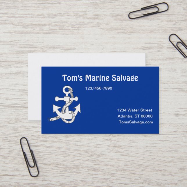 Bus. Card - Marine Anchor (Front/Back In Situ)