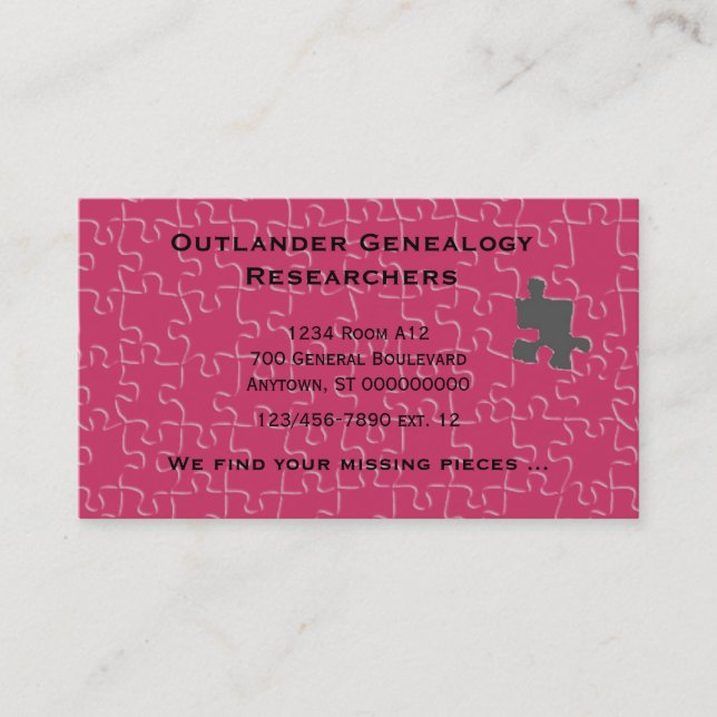 Bus. Card - Missing Pieces (Front)