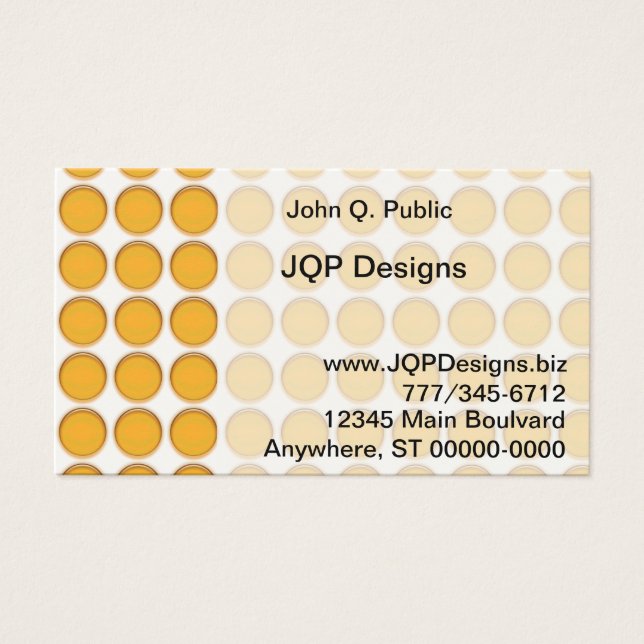Bus. Card - Orange Dots (Front)