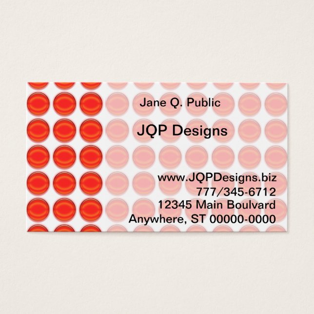 Bus. Card - Red Dots (Front)