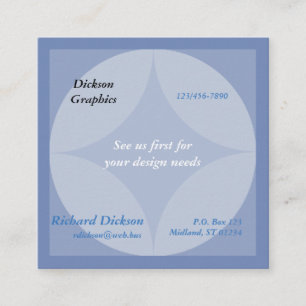 Bus. Card (sq) - Circles and Diamond Graphic