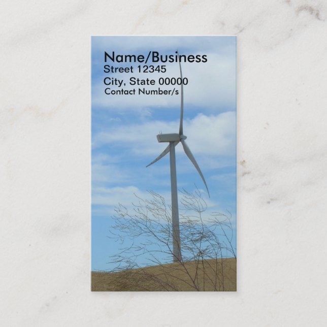 Bus. Card - Wind Turbine (Front)