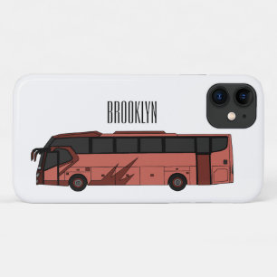 Bus cartoon illustration iPhone 11 case