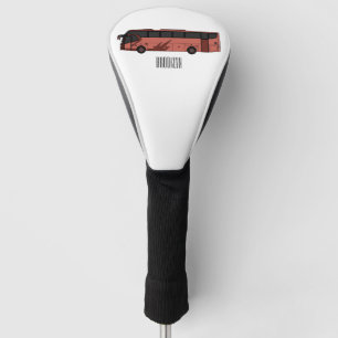 Bus cartoon illustration golf head cover