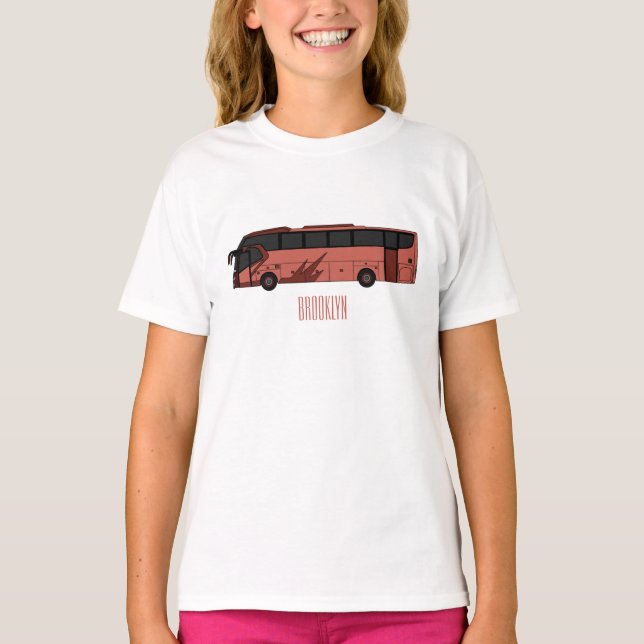 Bus cartoon illustration T-Shirt (Front)