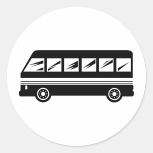 Bus Classic Round Sticker